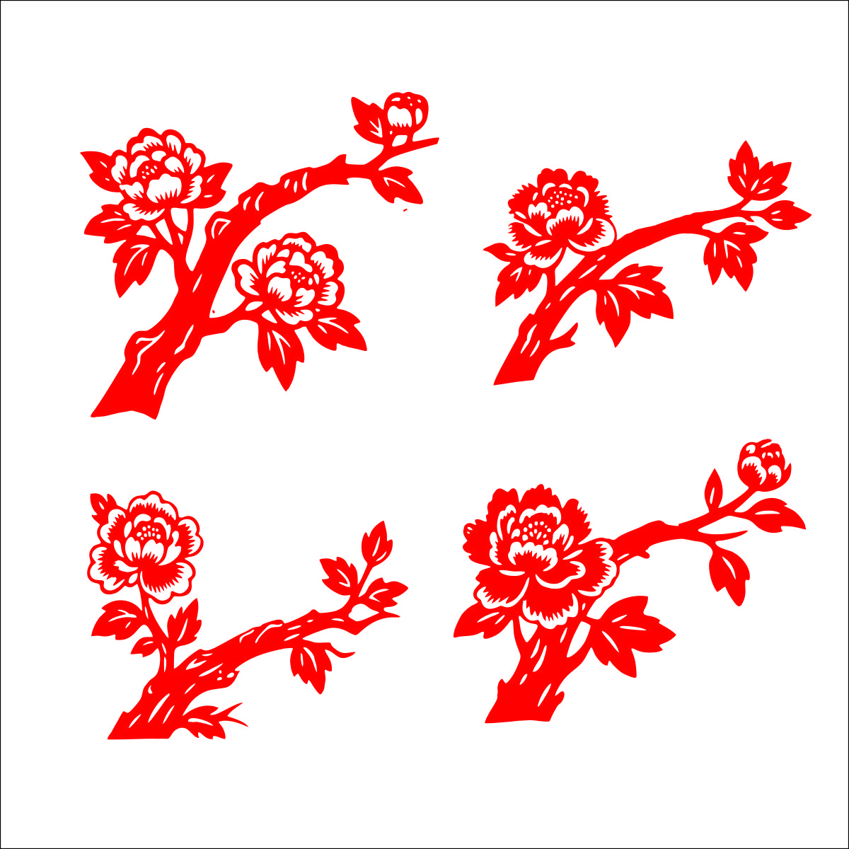 牡丹花CDR素材插图