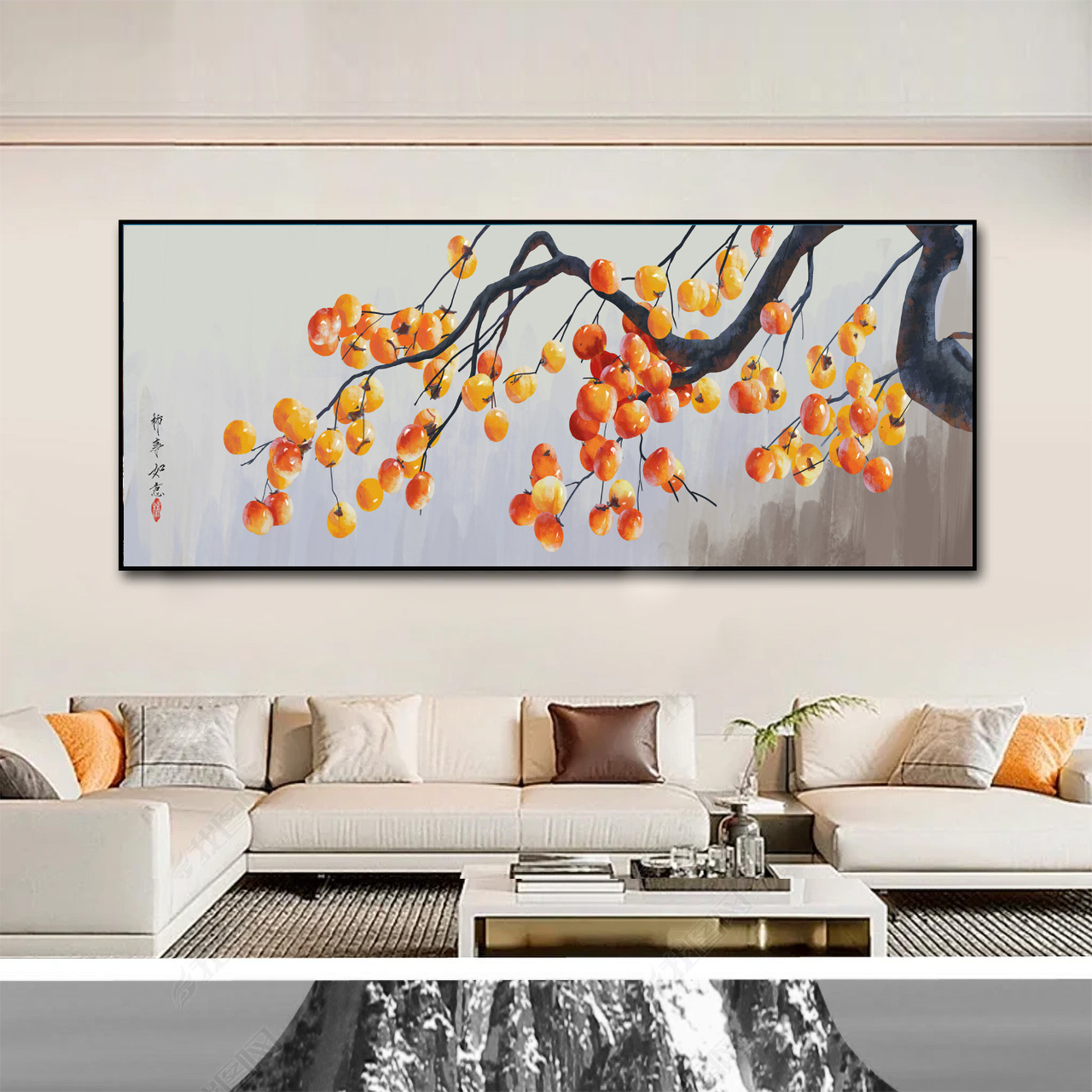 事事如意装饰画三联画插图1