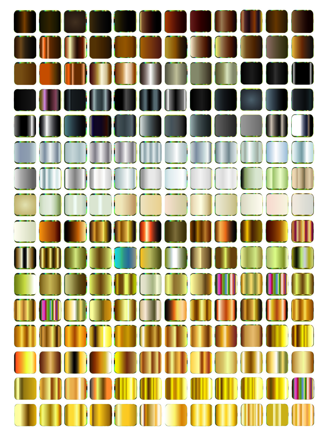 CDR金属渐变色卡插图