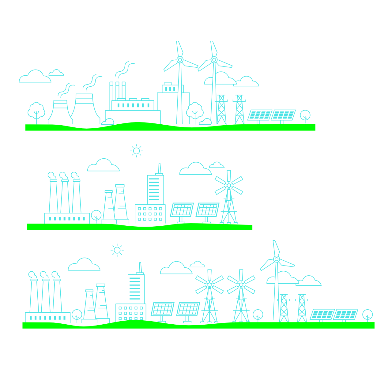 风电火电光电新能源电力素材插图