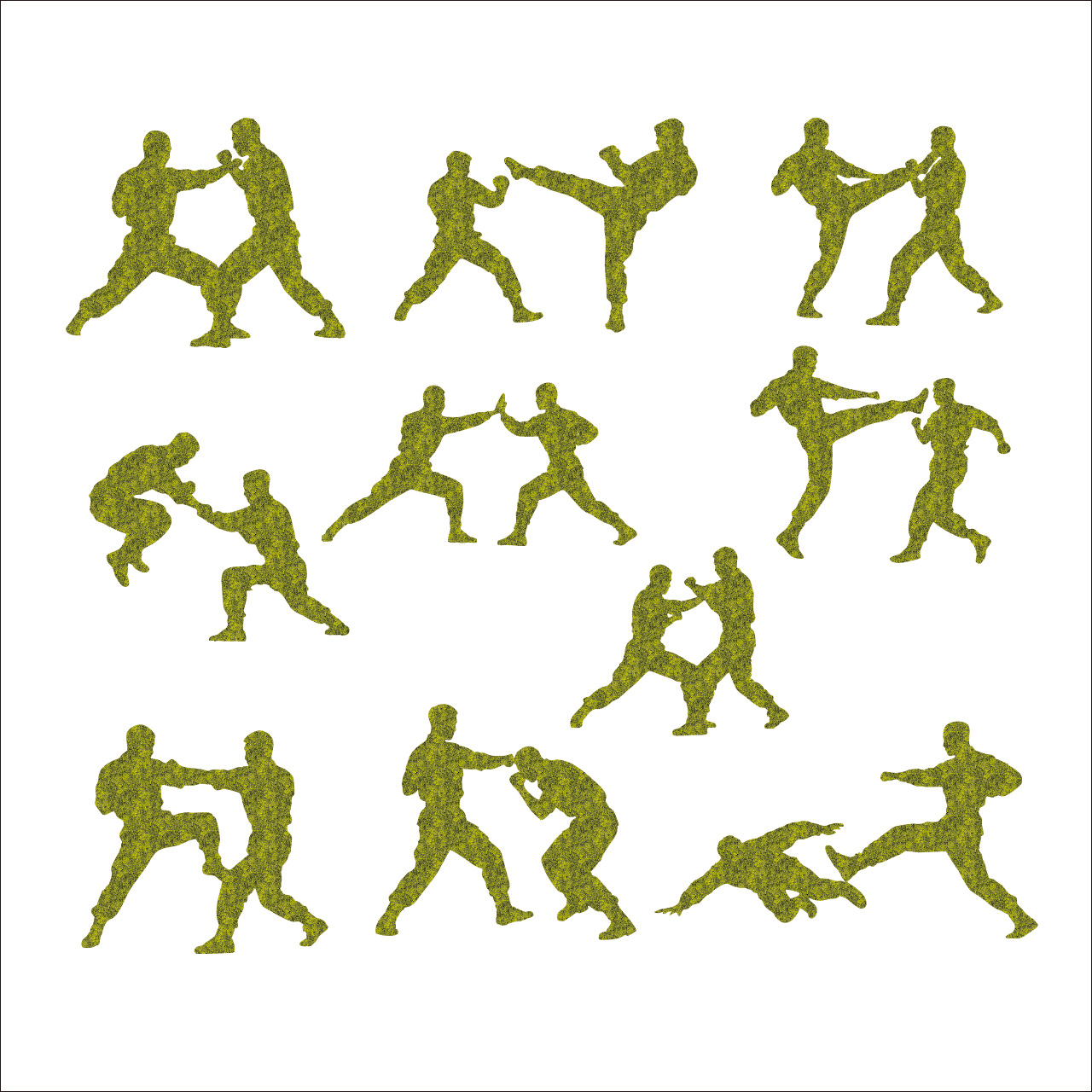 军体拳人物CDR矢量素材插图