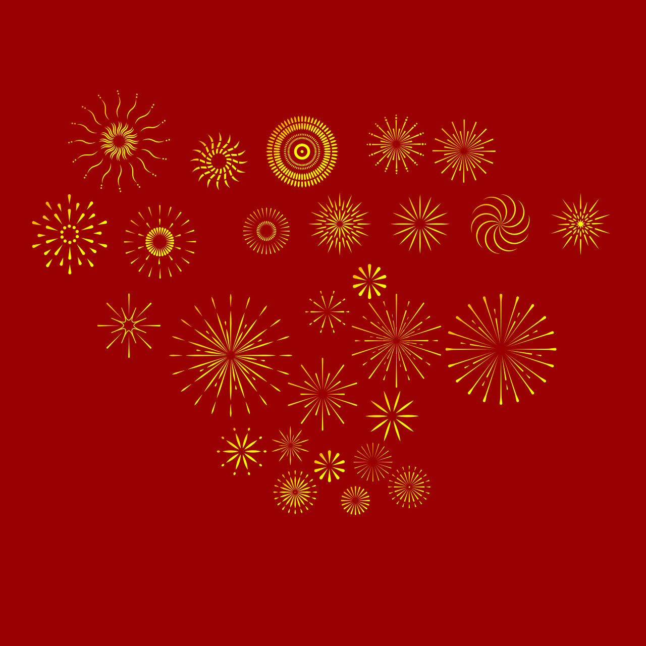 烟花CDR素材插图