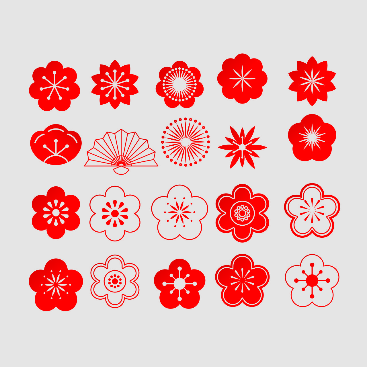 花瓣花纹CDR素材插图