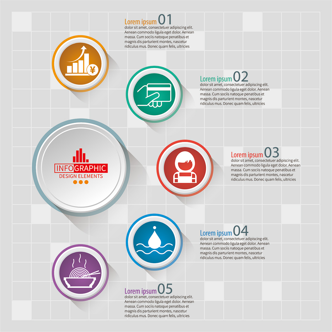 圆形统计图标CDR素材插图 圆形统计图标CDR素材插图