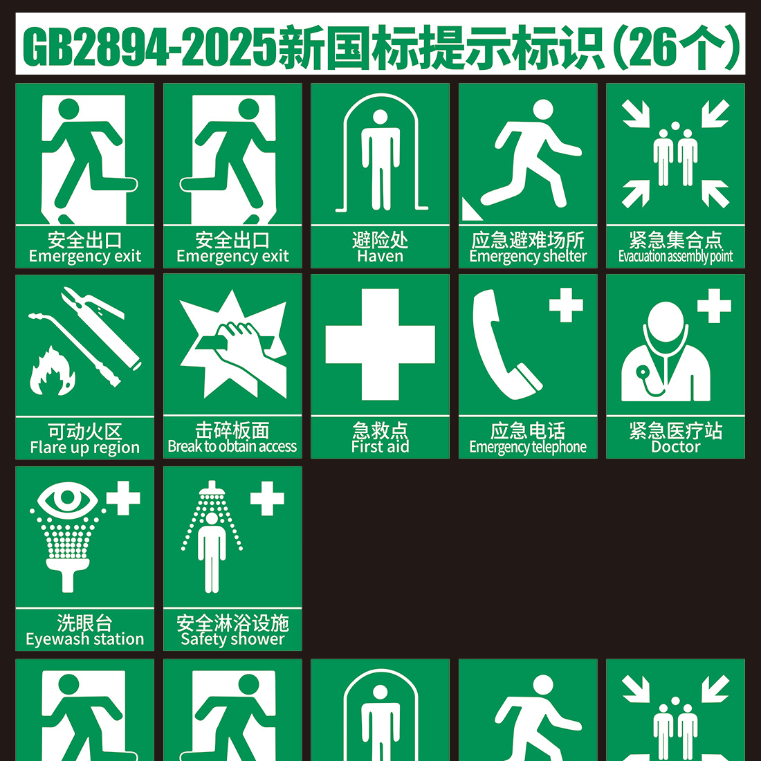 GB2894-2025新国标提示标识警告标识插图