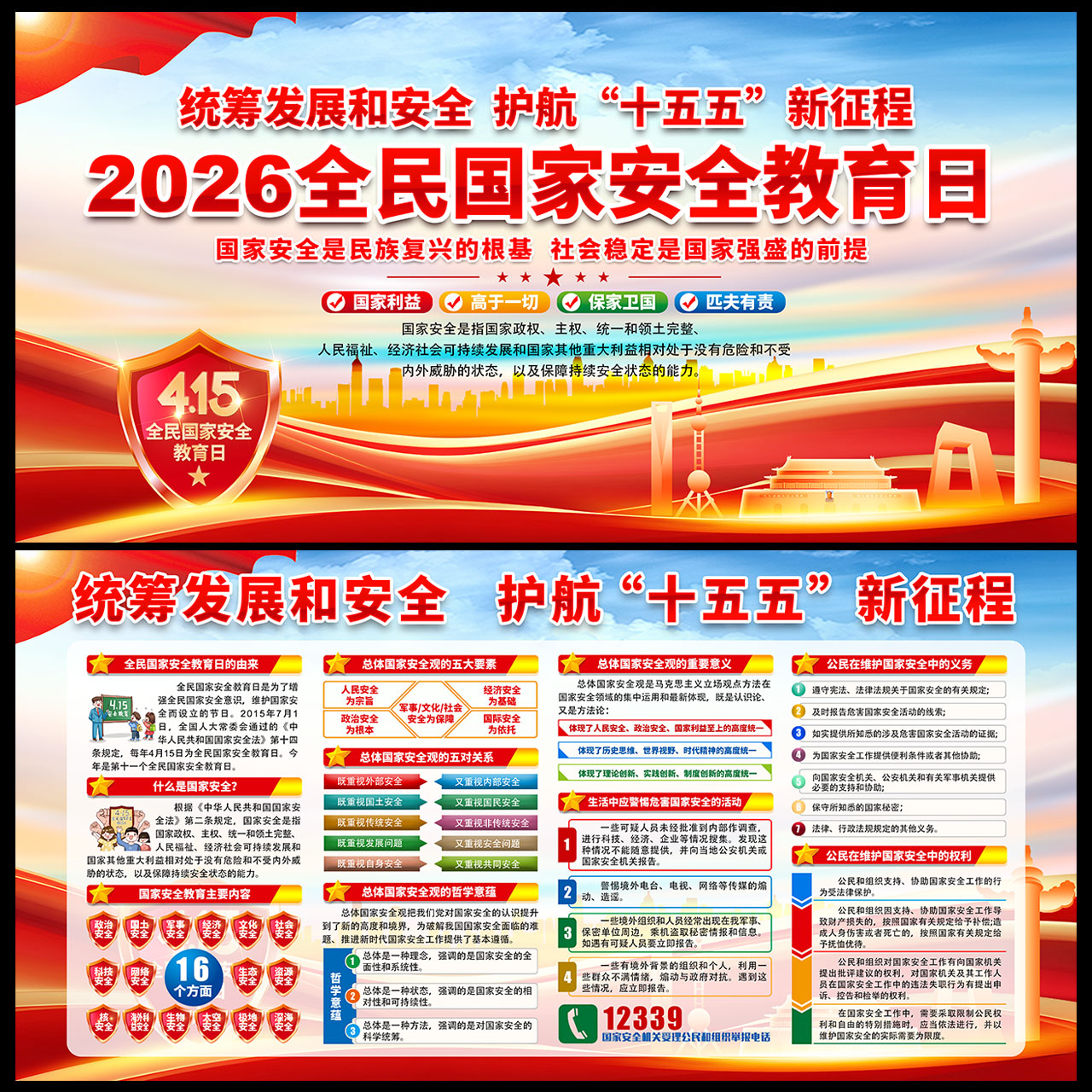 2026年415国家安全教育主题展板插图