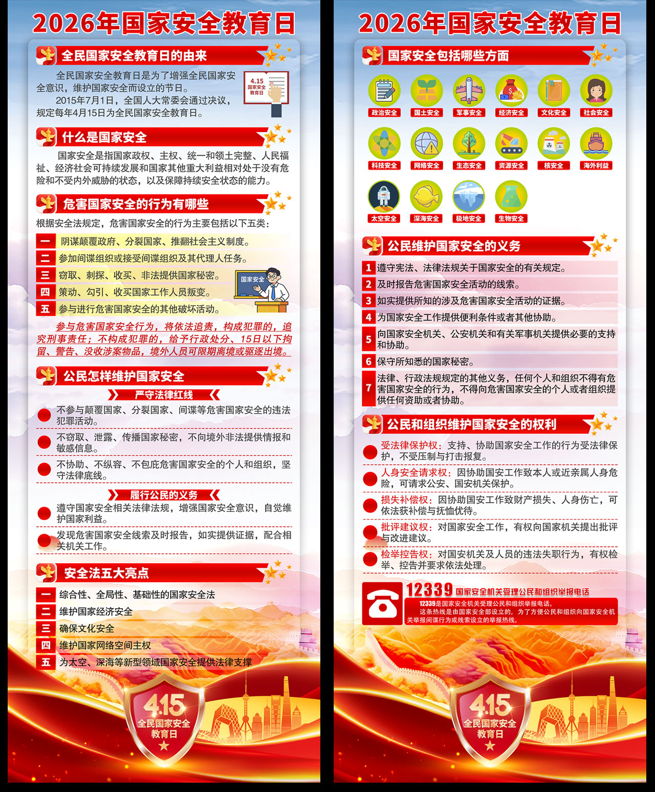 2026年415国家安全教育易拉宝展架插图1