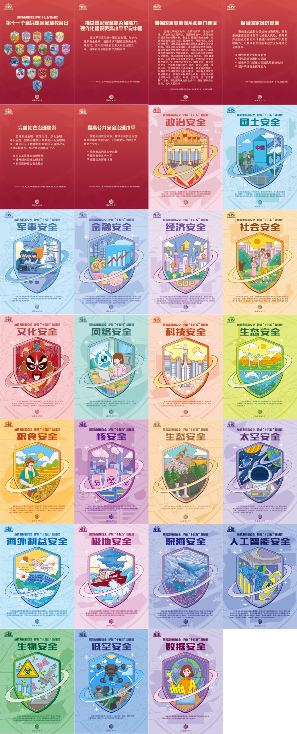 415全民国家安全教育日CDR宣传海报插图