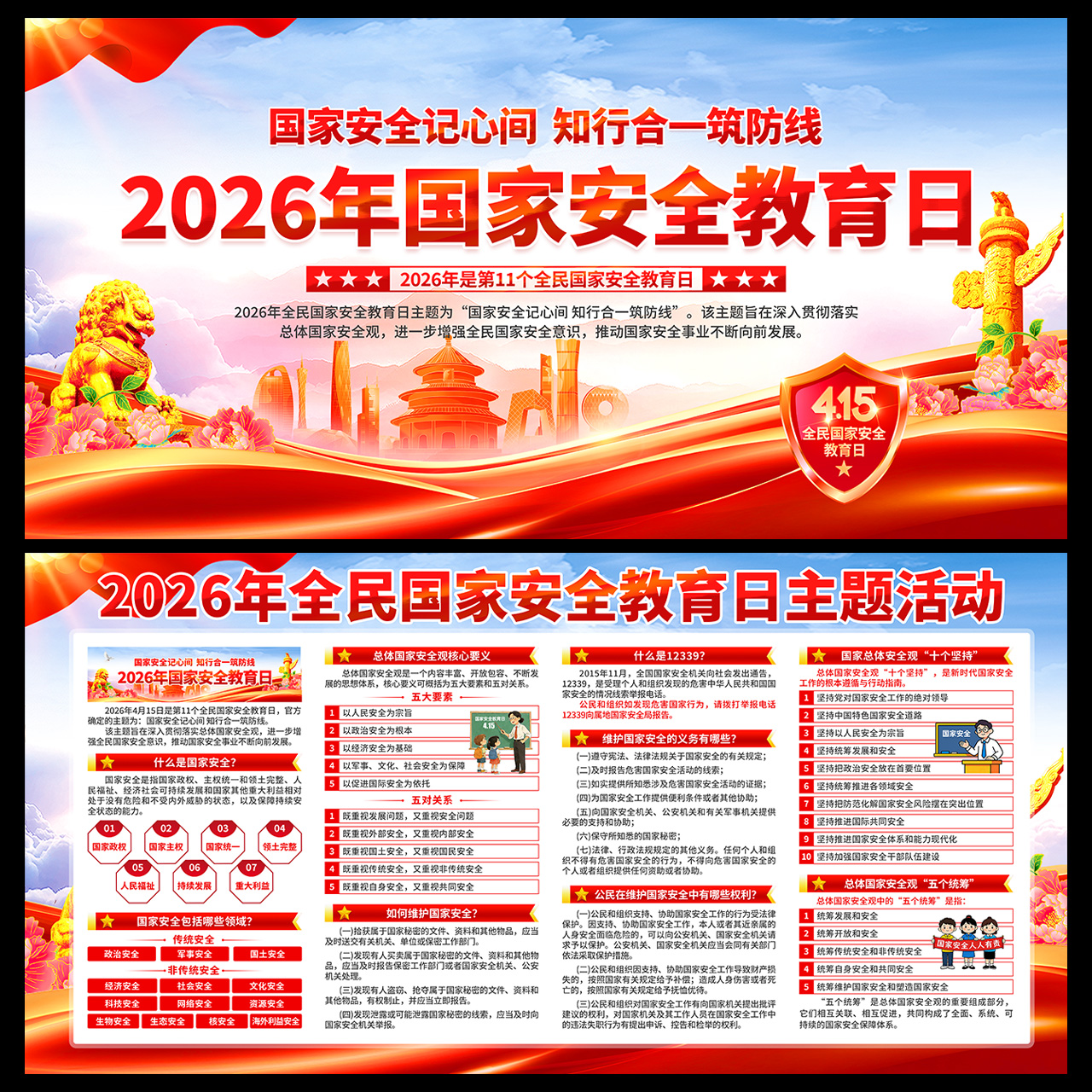 2026年415国家安全教育主题展板插图